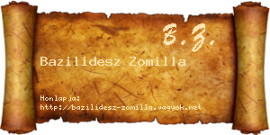 Bazilidesz Zomilla névjegykártya